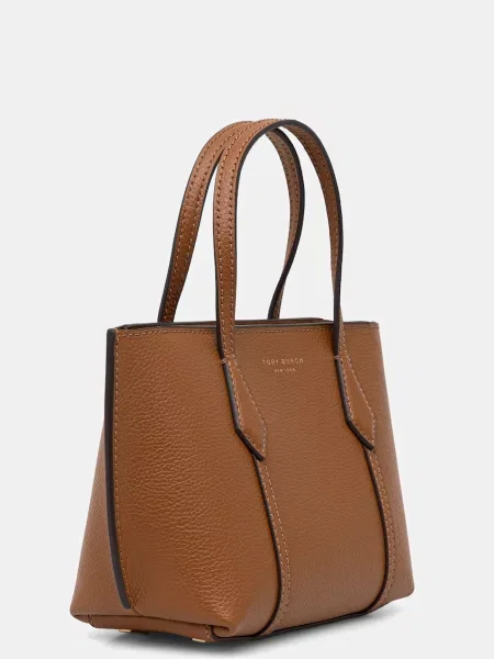 Geantă shopper Tory Burch din piele maro