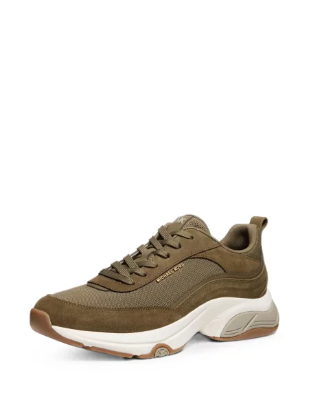 Sneakerși Michael Kors din piele de căprioară verde
