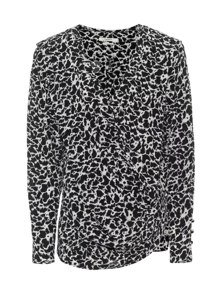 Bluză Marant Etoile cu model floral negru