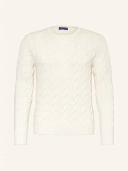 Ralph Lauren Purple Label Kašmírový Svetr krémová fialový