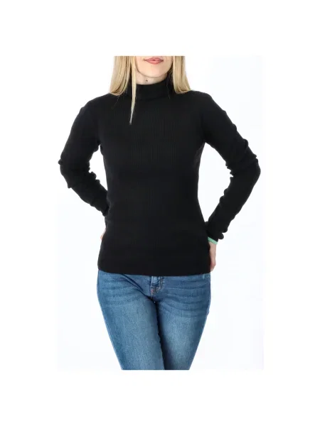 Pulover Patrizia Pepe cu guler înalt negru