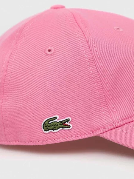 Однотонная кепка Lacoste розовая