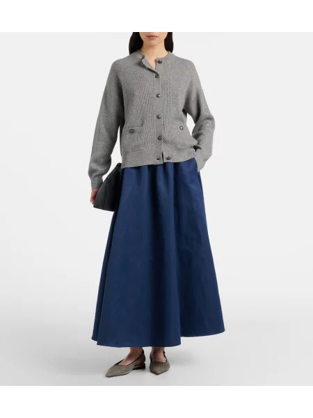 Cardigan Brunello Cucinelli din cașmir gri