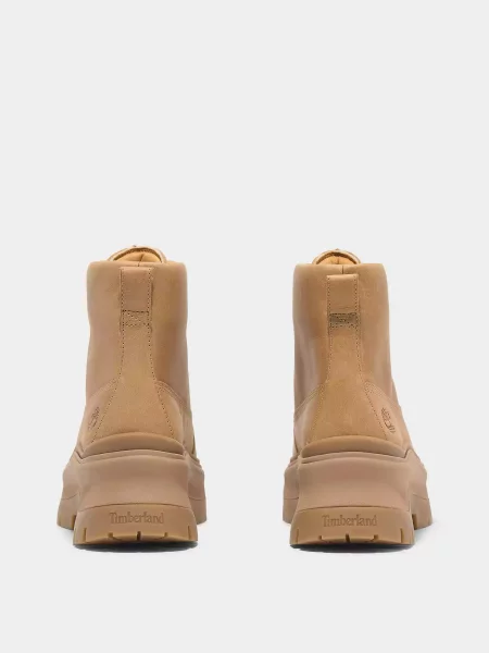 Ботинки Timberland из нубука желтые