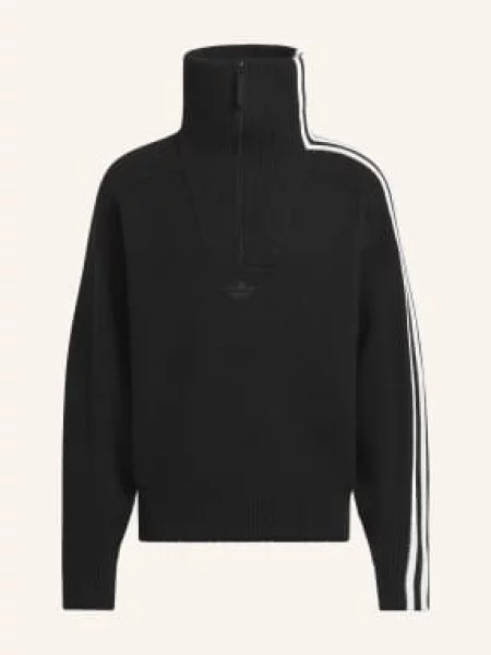 Dzianinowy sweter Adidas Originals czarny