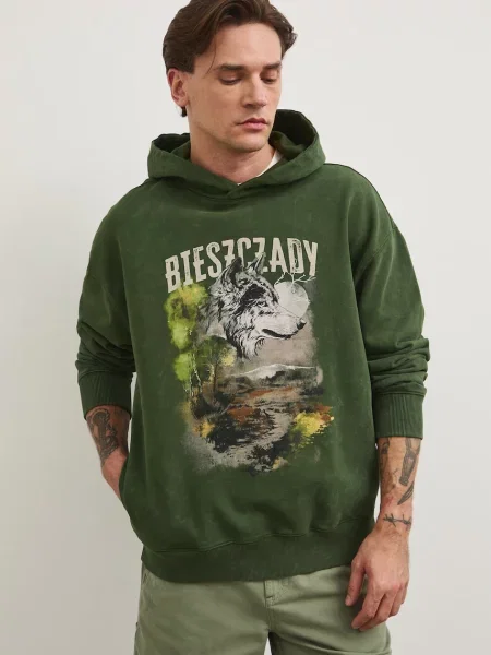 Medicine bluza z kapturem zielona