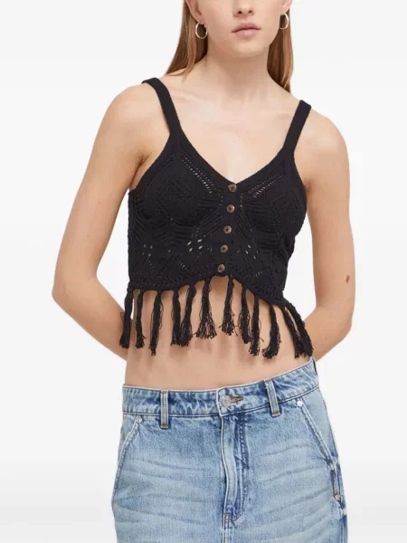 Top Desigual tricotate negru