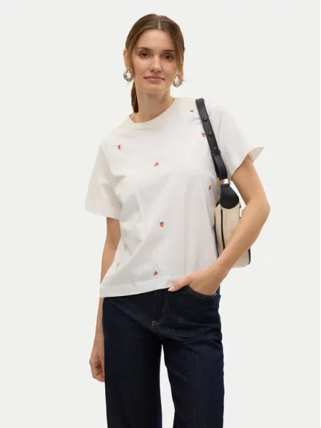 Vero Moda T-Shirt Solvei biały