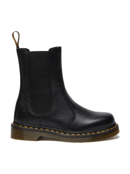 Botine chelsea Dr. Martens din piele cu toc plat negru
