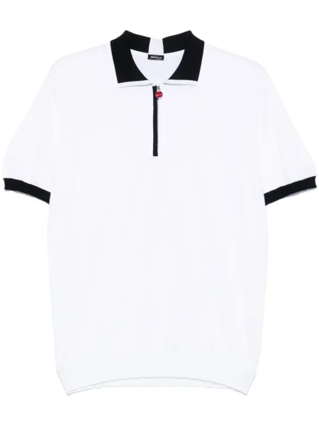 Polo Kiton tricotate alb