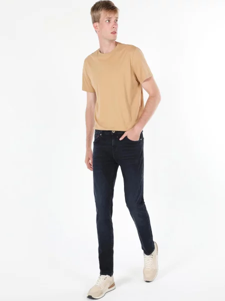 Джинси Colin’s світло-синій комбінований верх сині