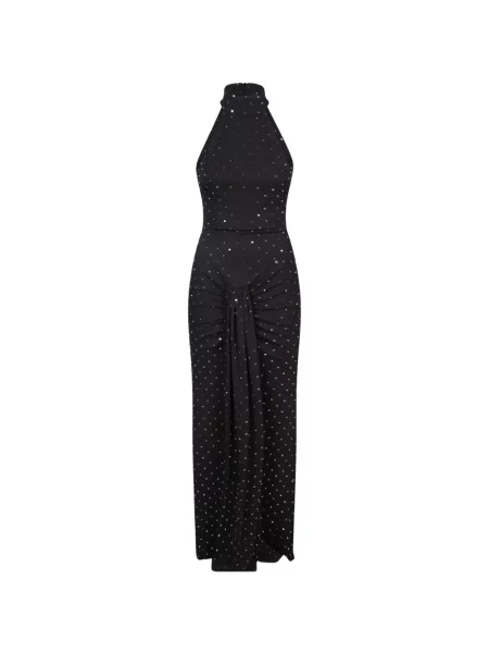 Rochie maxi Nissa cu volane negru