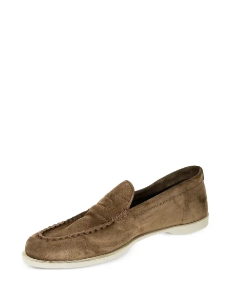 Pantofi loafer John Lobb din piele de căprioară maro