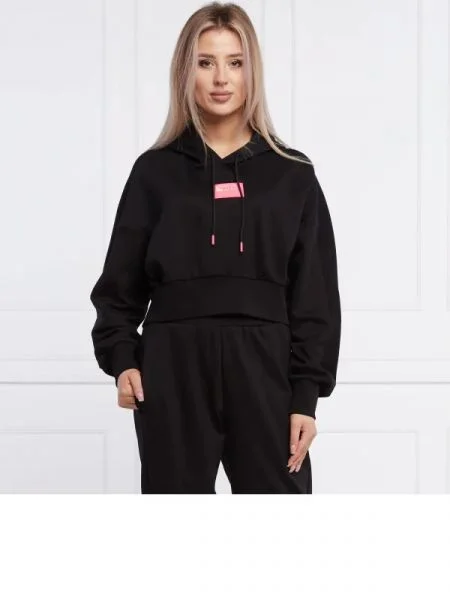 HUGO Hanorac Diametta | Cropped Fit negru