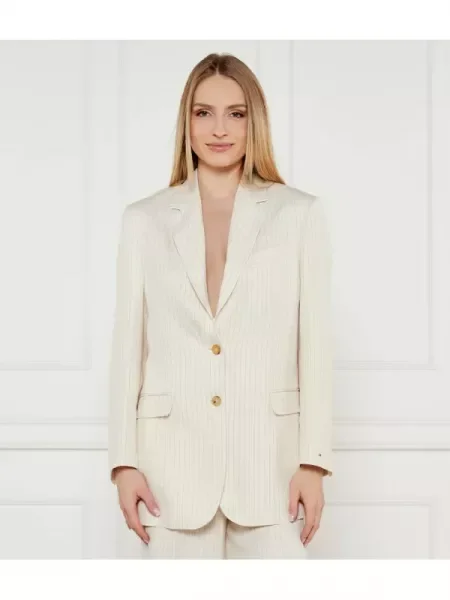 Tommy Hilfiger Zakó | Relaxed fit len hozzáadásával bézs
