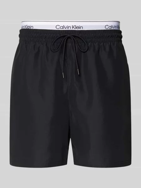 Szorty o kroju regular fit z wbudowanymi figami Calvin Klein Underwear czarne