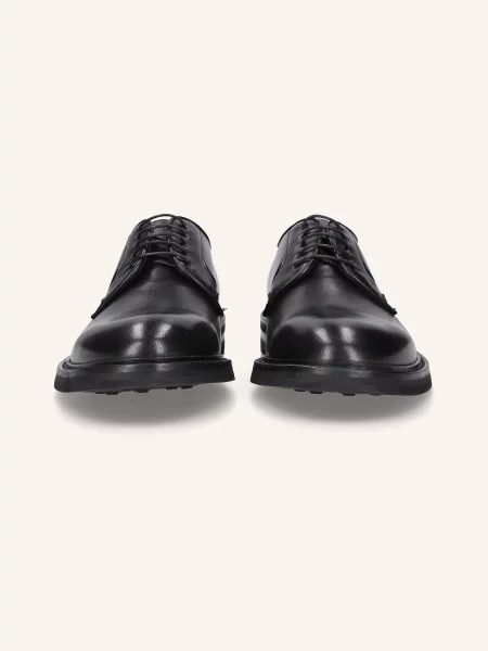 Heinrich Dinkelacker Sznurowane Botki Florenz Derby Plain Bc schwarz czarny