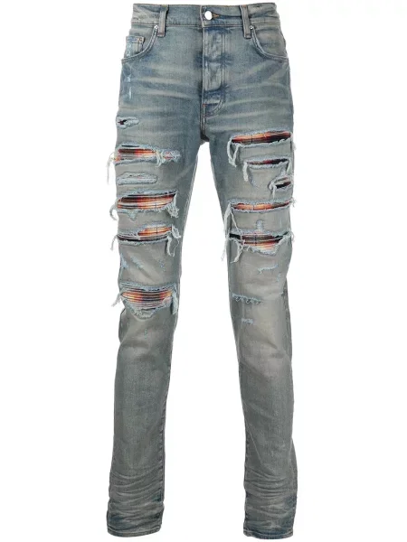 Blugi skinny Amiri zdrențuiți skinny fit albastru