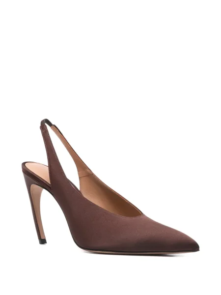 Pantofi cu toc The Attico slingback maro