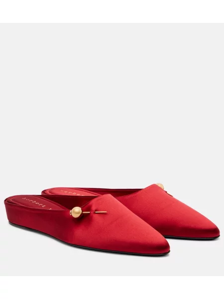 Satenaste mules Herbert Levine rdeča