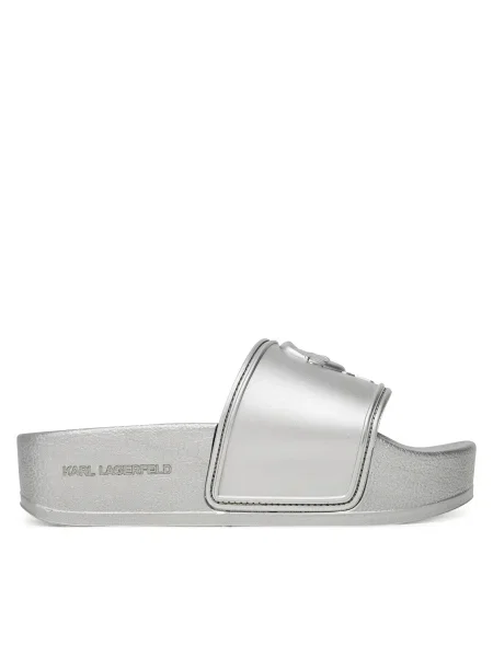 Чехли Karl Lagerfeld KONDO MAXI с платформа сребристо