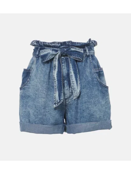 Pantaloni scurți din denim Marant Etoile albastru