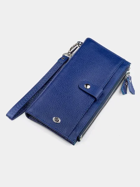 Кожаный кошелек St Leather Accessories синий