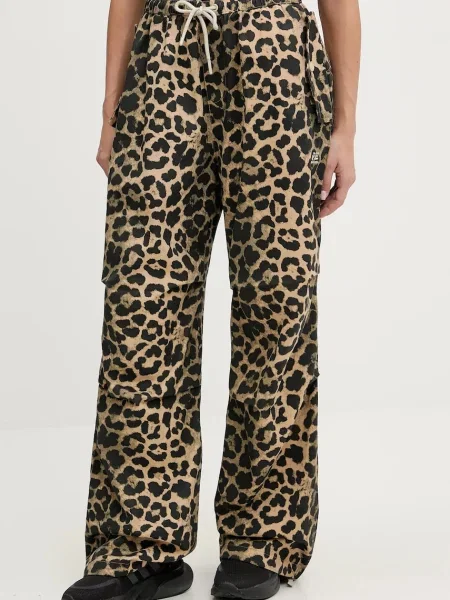 Kalhoty P.E Nation široké high waist hnědá