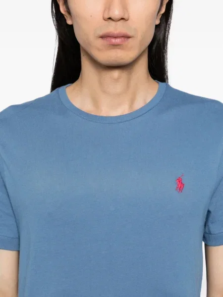 Polo Polo Ralph Lauren από ζέρσεϋ με στρογγυλή λαιμόκοψη μπλε