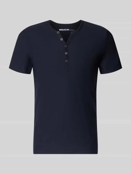 T-shirt z dekoltem w serek i listwą guzikową Mcneal
