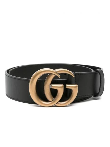 Kožený pásek Gucci černý