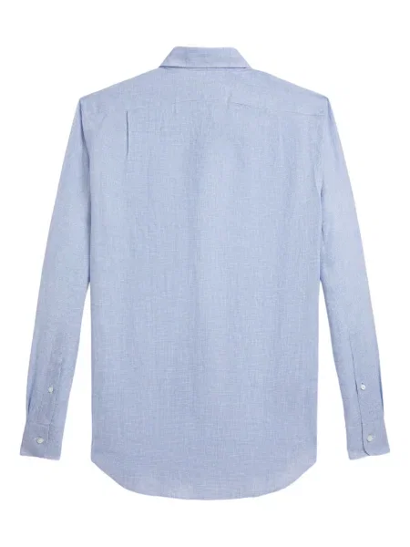 Lininė marškiniai Ralph Lauren Purple Label mėlyna