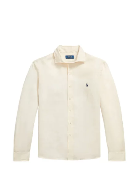 Fleece polo Polo Ralph Lauren με κέντημα με λαιμόκοψη v κόκκινο