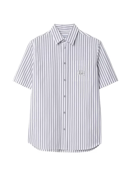 Cămașă cu dungi Burberry cu dungi din poplin alb