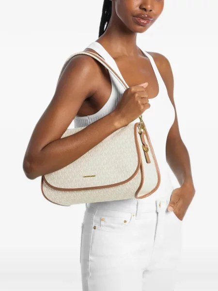 Matlasat geanta crossbody Michael Michael Kors cu autograf maro