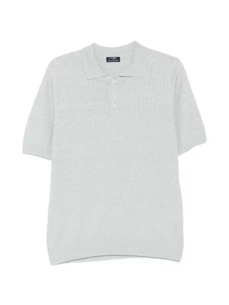 Tricou polo Barba tricotate albastru