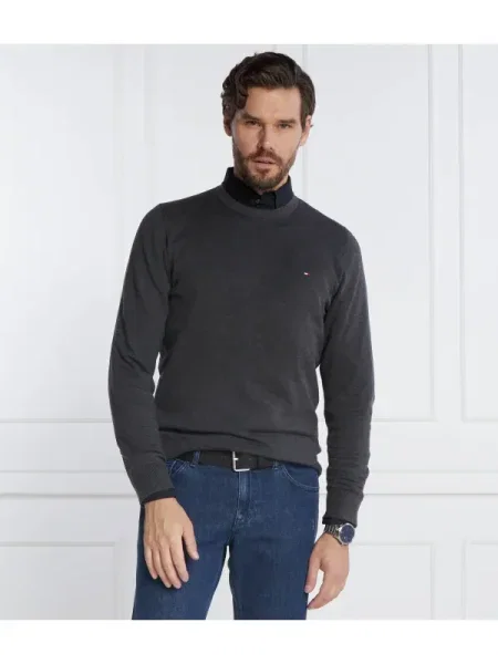 Tommy Hilfiger Pulover CLASSIC CREW gri