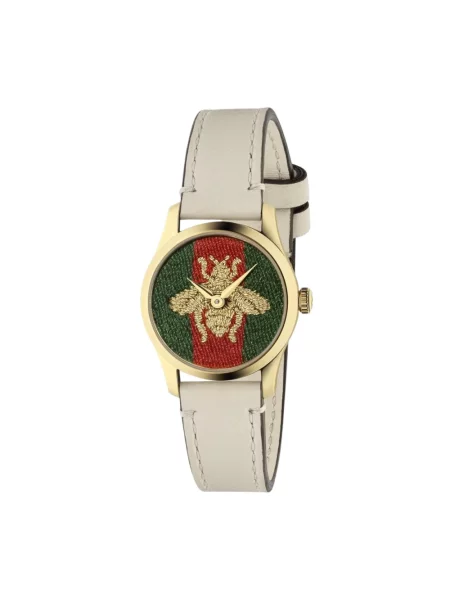 Haftowany zegarek Gucci biały