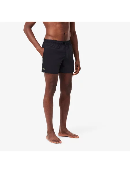Lacoste Szorty Kąpielowe Z Lekkiego Materiału Z Technologią Quick Dry czarne
