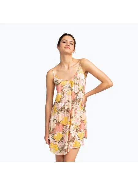 Šaty Roxy Spring Adventure Printed V Neck white viva la vida bílé