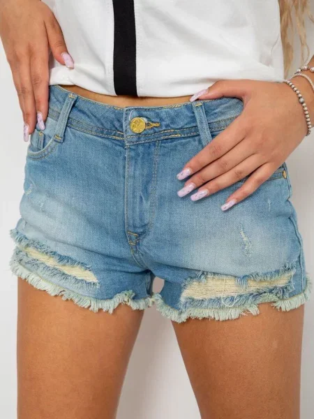 Шорти джинсові Ager бавовна/еластан блакитний