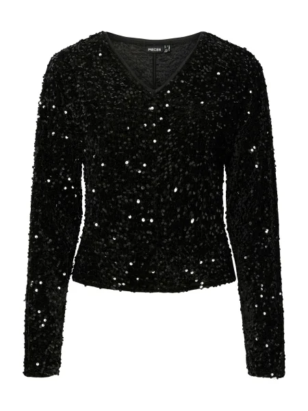 PIECES Bluză PCKAM' negru