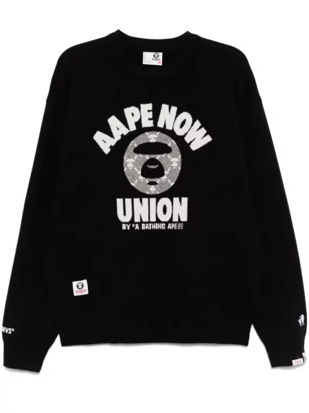 Pulover Aape By A Bathing Ape cu decolteu rotund negru