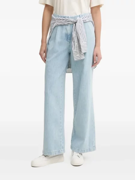 Blugi drepți Marc O'polo plisate albastru