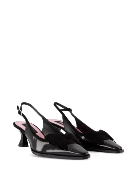 Pantofi cu toc Carel Paris cu funde slingback negru