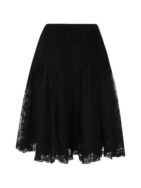 Fustă midi Ermanno Scervino din dantelă negru