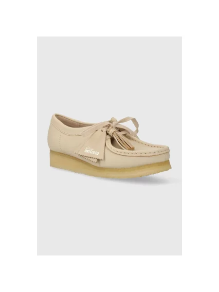 Półbuty Clarks Originals skórzane beżowe
