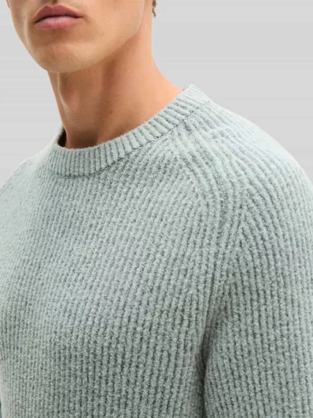 Sweter o kroju regular fit z mieszanki żywej wełny Marc O'polo niebieski