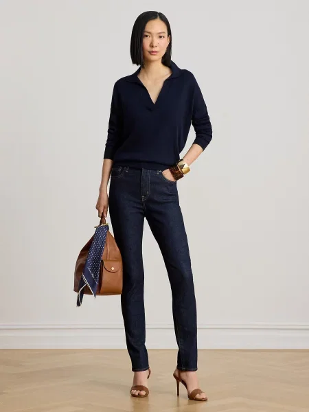 Lauren Ralph Lauren Džínsy tmavomodrá
