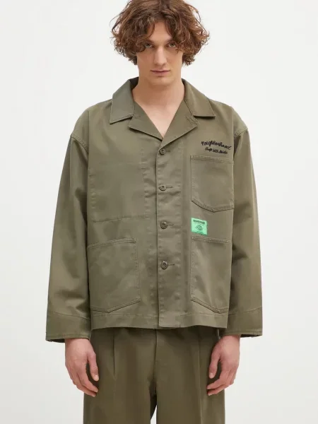 NEIGHBORHOOD kurtka NEIGHBORHOOD X Dickies . Coverall Jacket przejściowa zielony